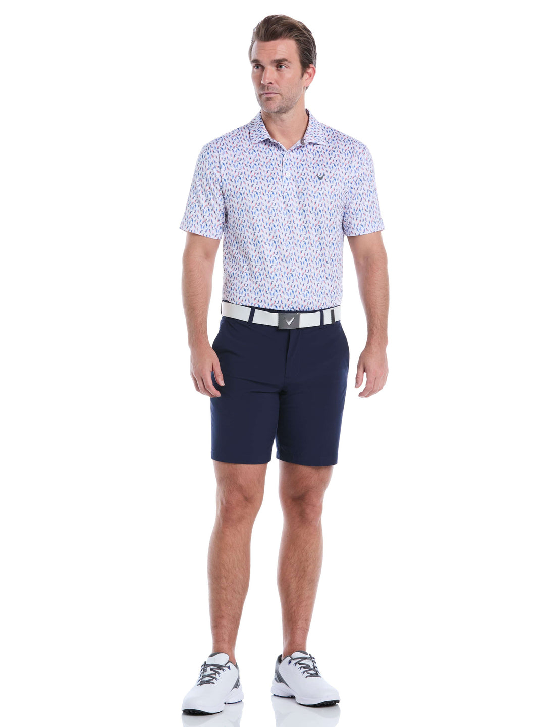 Men's All-Over Birdie Print Golf Polo