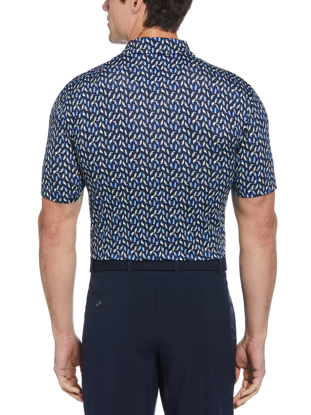 Men's All-Over Birdie Print Golf Polo