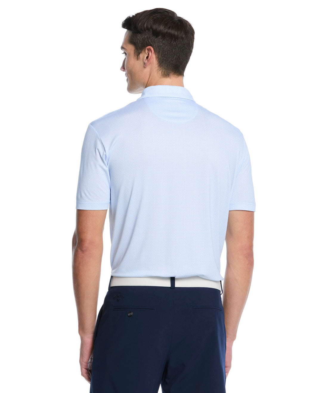 All Over Chev Foulard Print Golf Polo (Vista Blue) 
