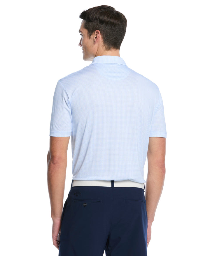 All Over Chev Foulard Print Golf Polo (Vista Blue) 