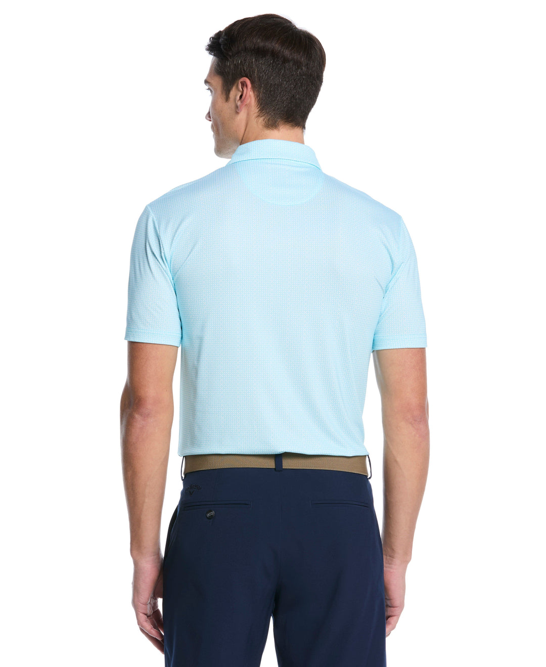All Over Chev Foulard Print Golf Polo (Blue Curacao) 