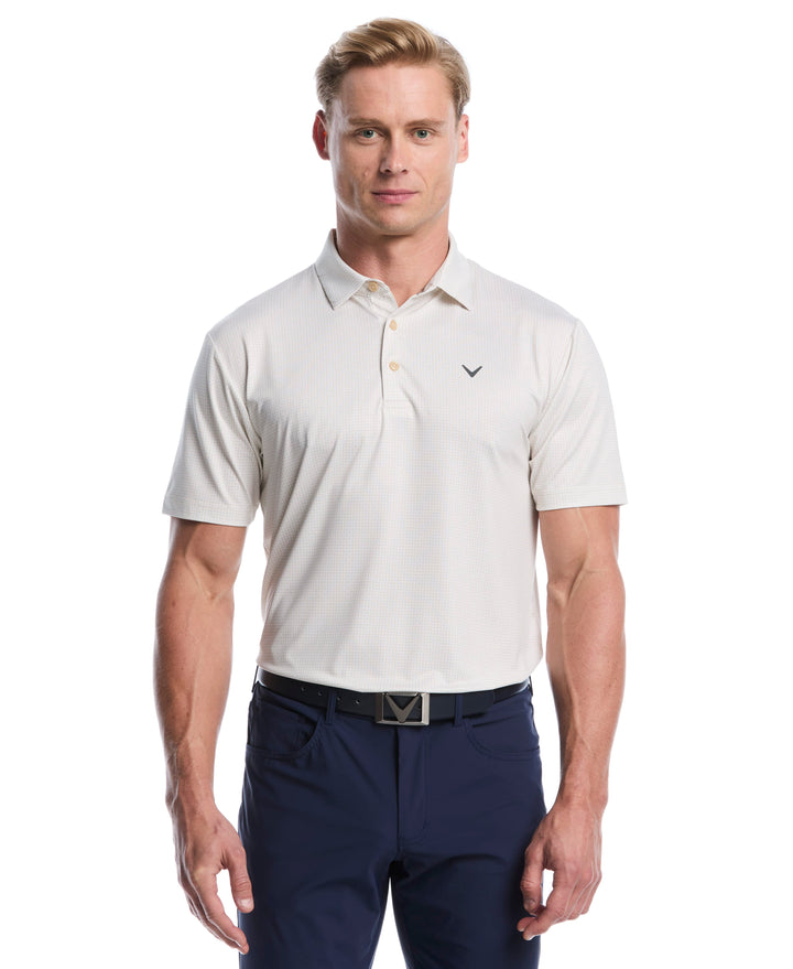 All Over Chev Foulard Print Golf Polo (Fields Of Rye) 