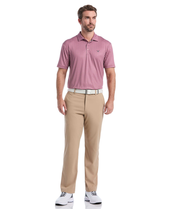Men's All Over Chevron Geo Polo (Mesa Rose) 
