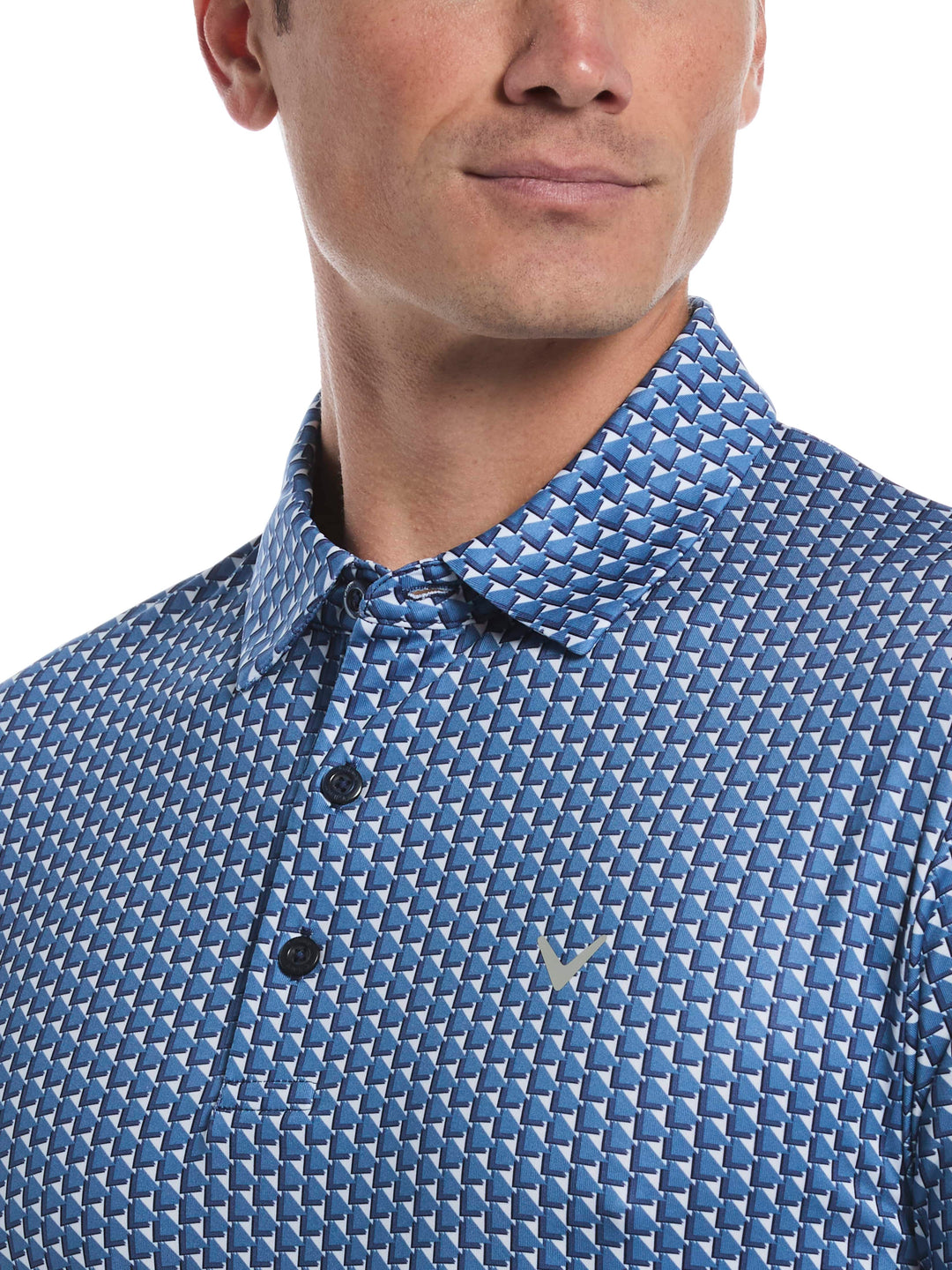 Men's All Over Chevron Geo Polo