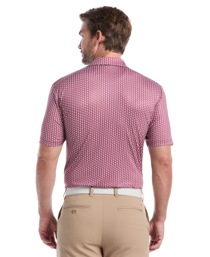 Men's All Over Chevron Geo Polo (Mesa Rose) 