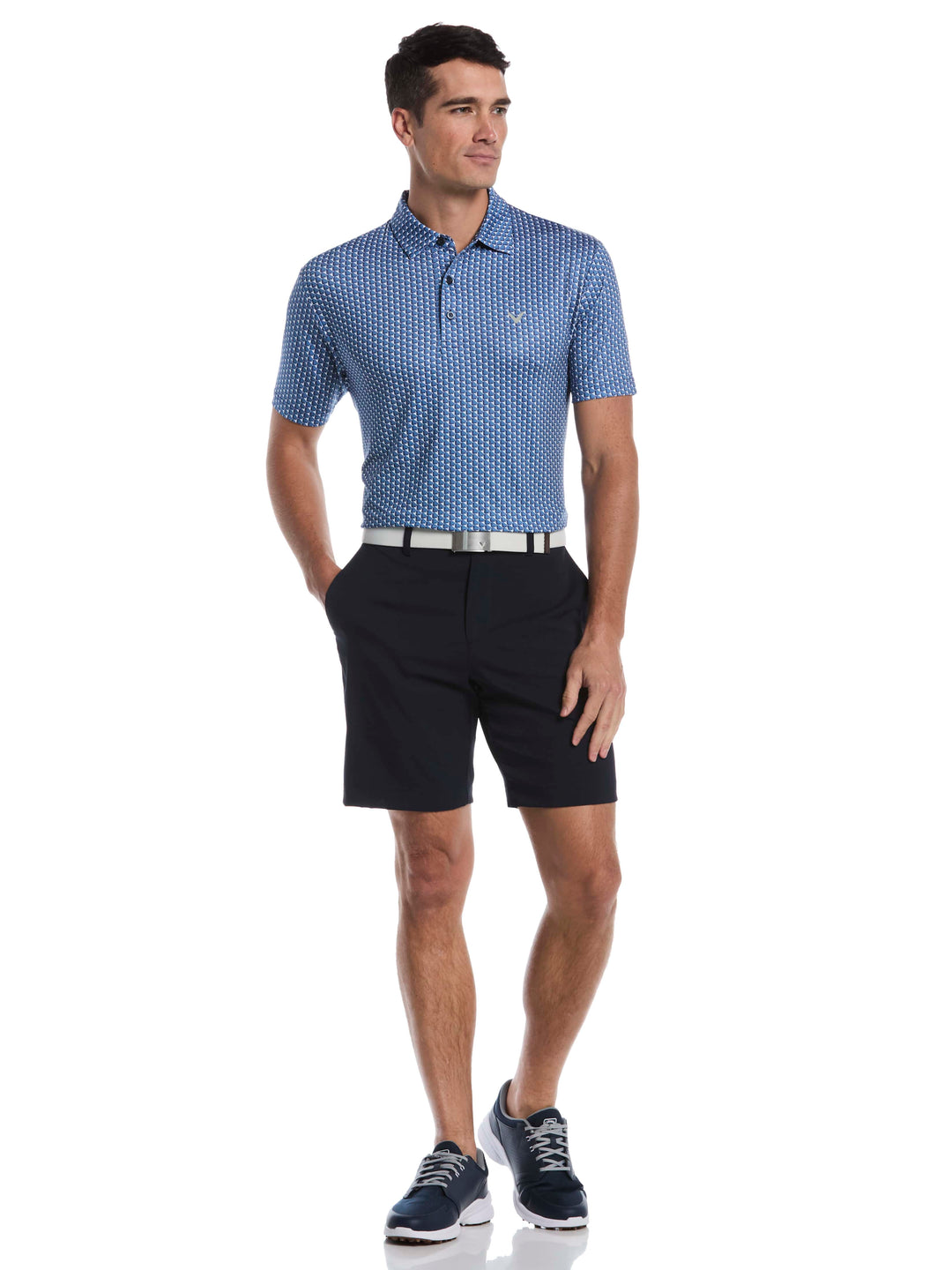 Men's All Over Chevron Geo Polo