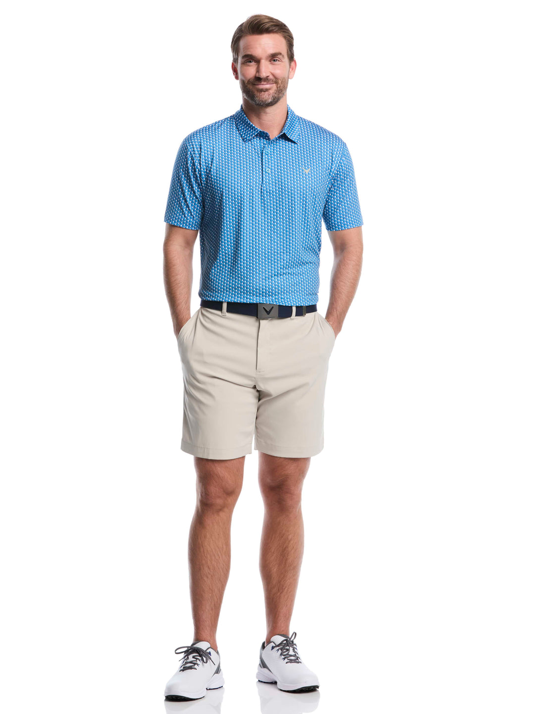 Men's All Over Chevron Geo Polo