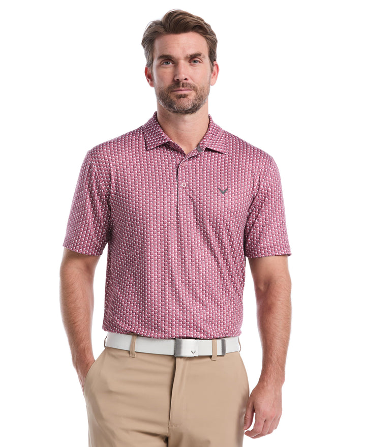 Men's All Over Chevron Geo Polo (Mesa Rose) 