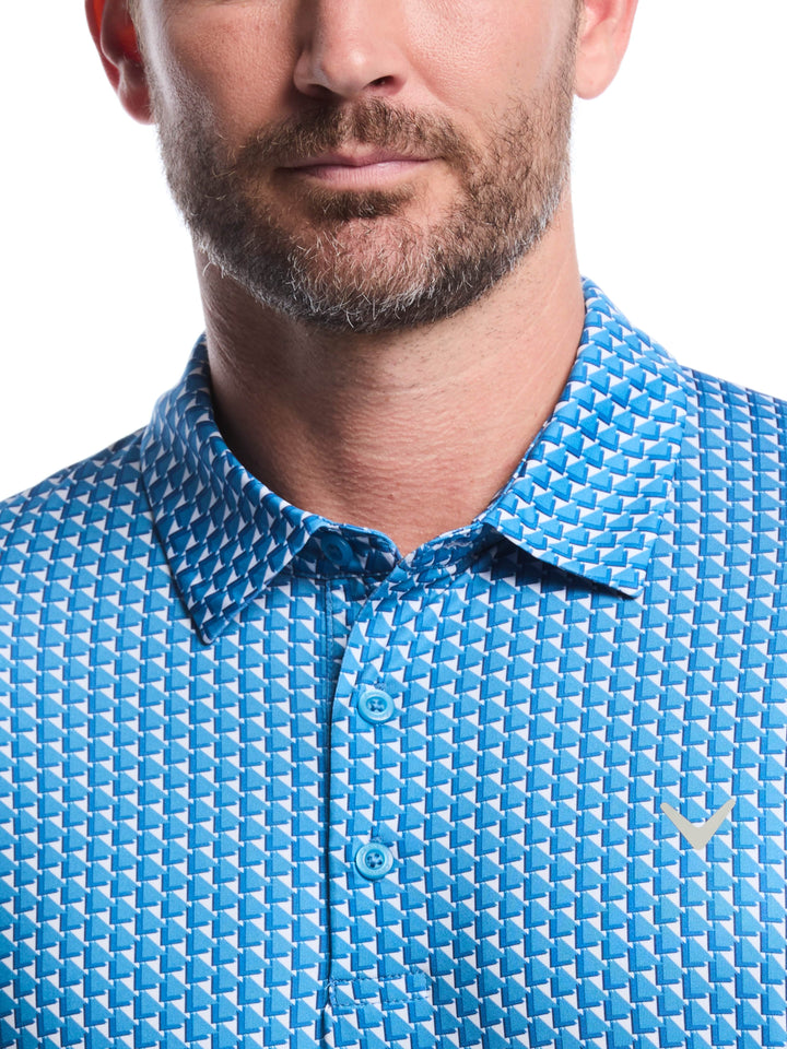 Men's All Over Chevron Geo Polo