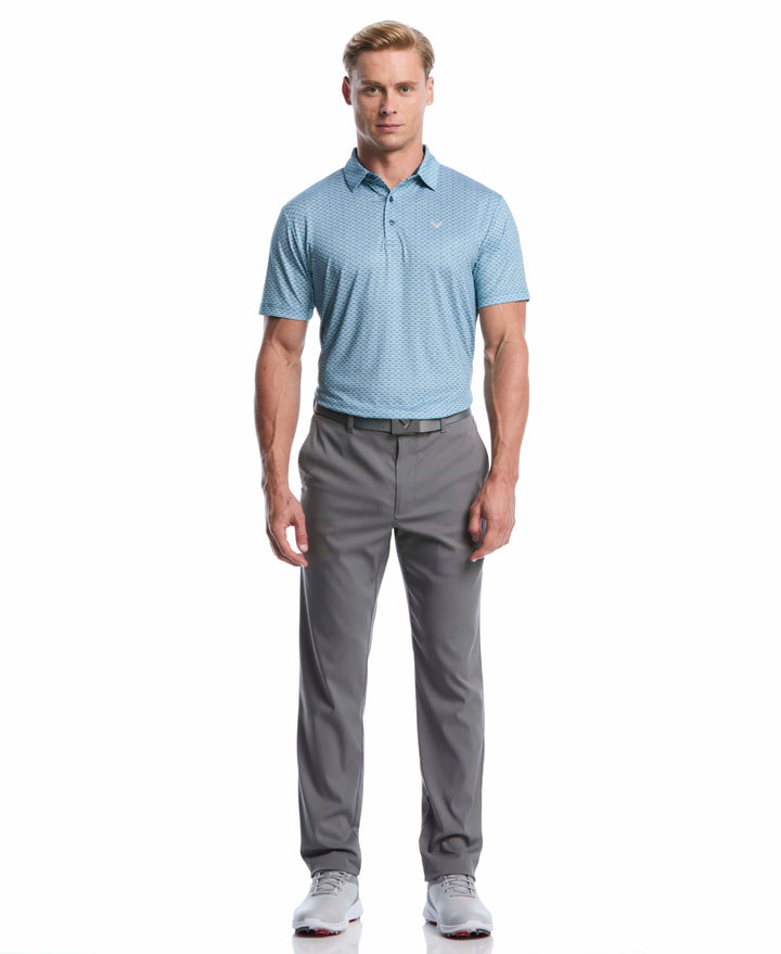 All Over Tee Print Golf Polo (Blue Coral) 
