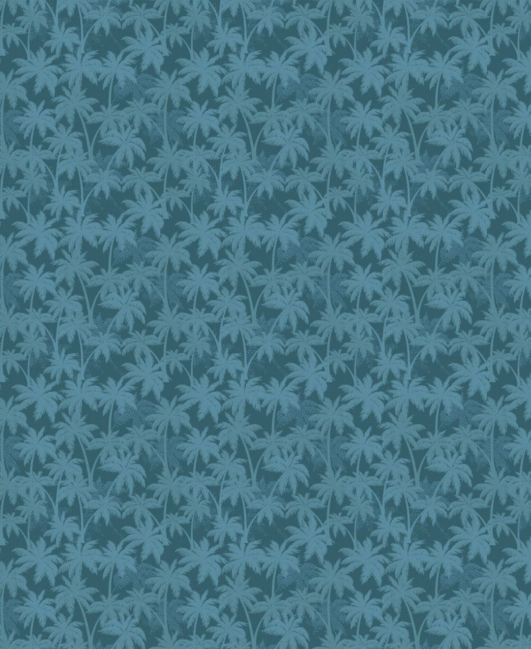 All-Over Geo Palm Print Golf Polo (Brittany Blue) 