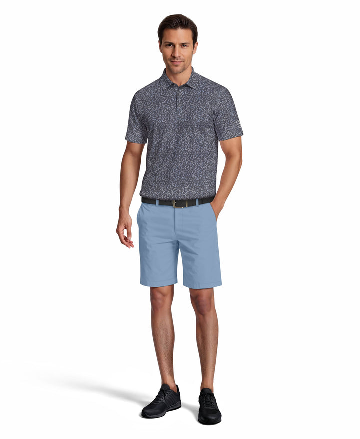 All-Over Golf Confetti Print Golf Polo (Iron Gate) 
