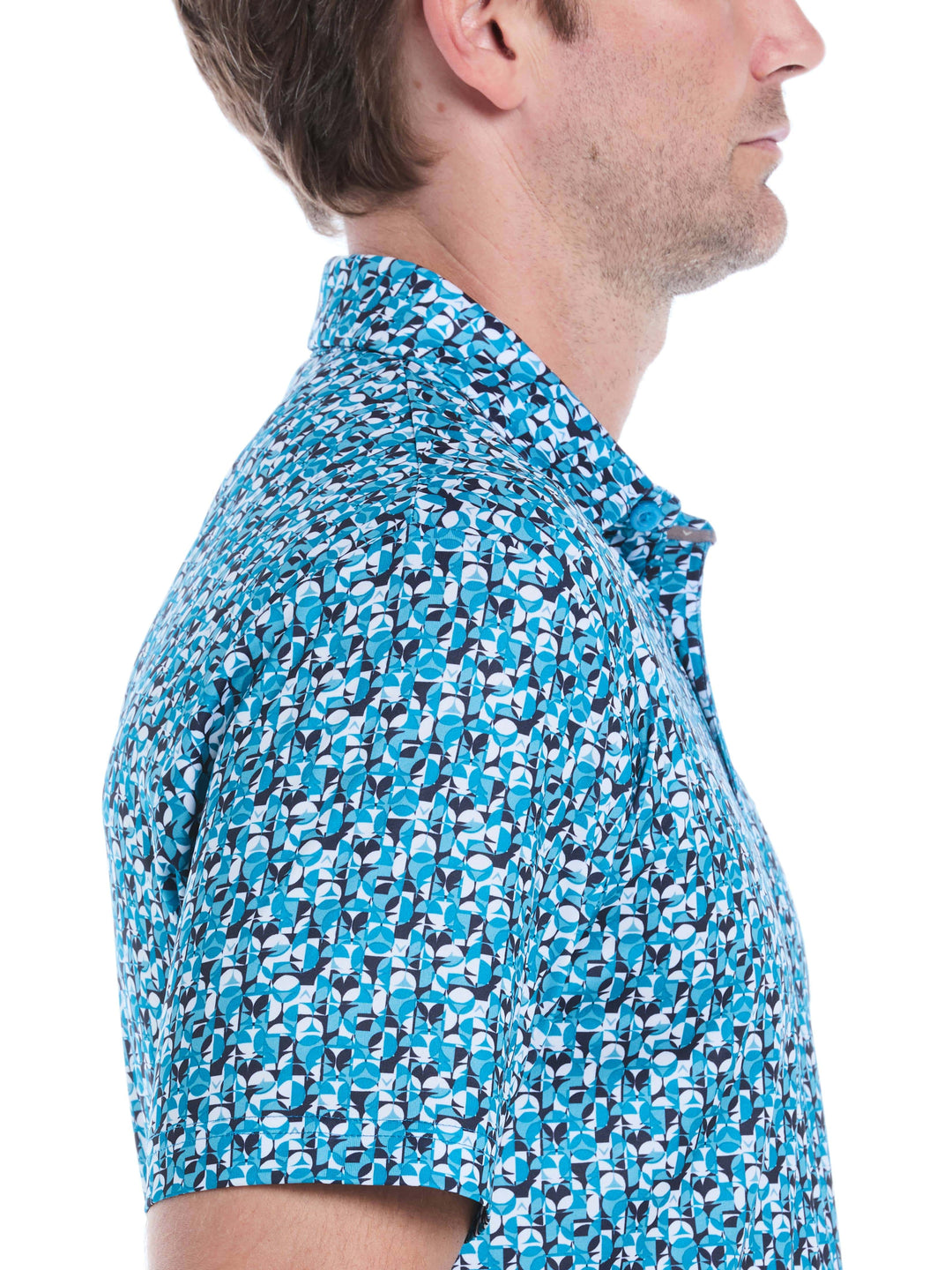 Men's All-Over Golf Essentials Print Golf Polo