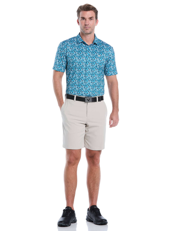 Men's All-Over Golf Essentials Print Golf Polo