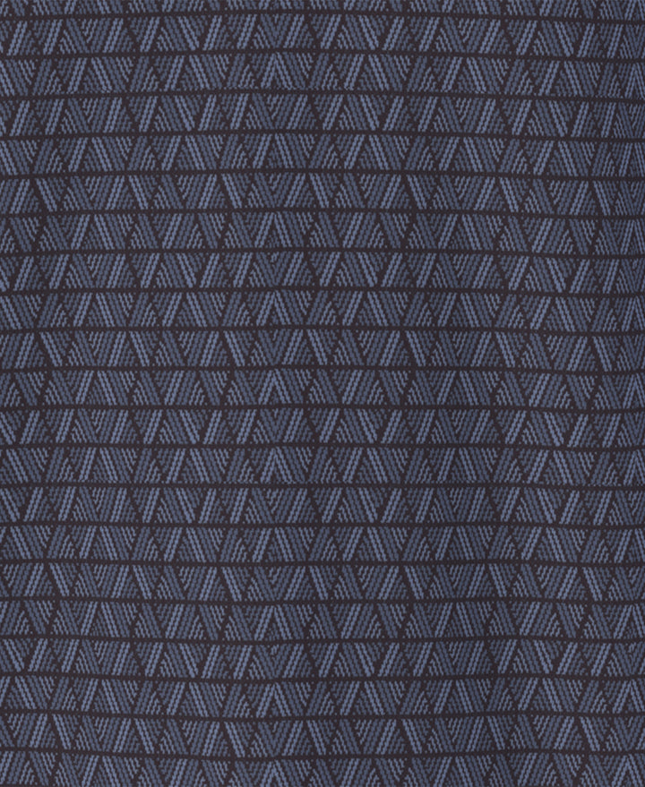 All-Over Linear Argyle Jacquard Golf Polo (Peacoat) 