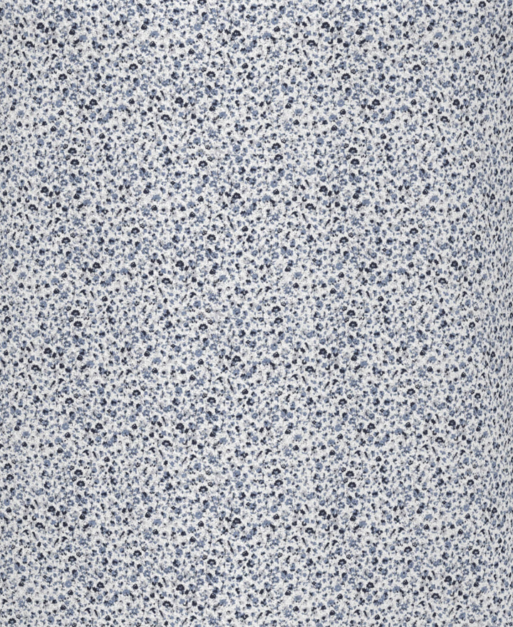 All-Over Micro Floral Print Golf Polo (Bright White) 