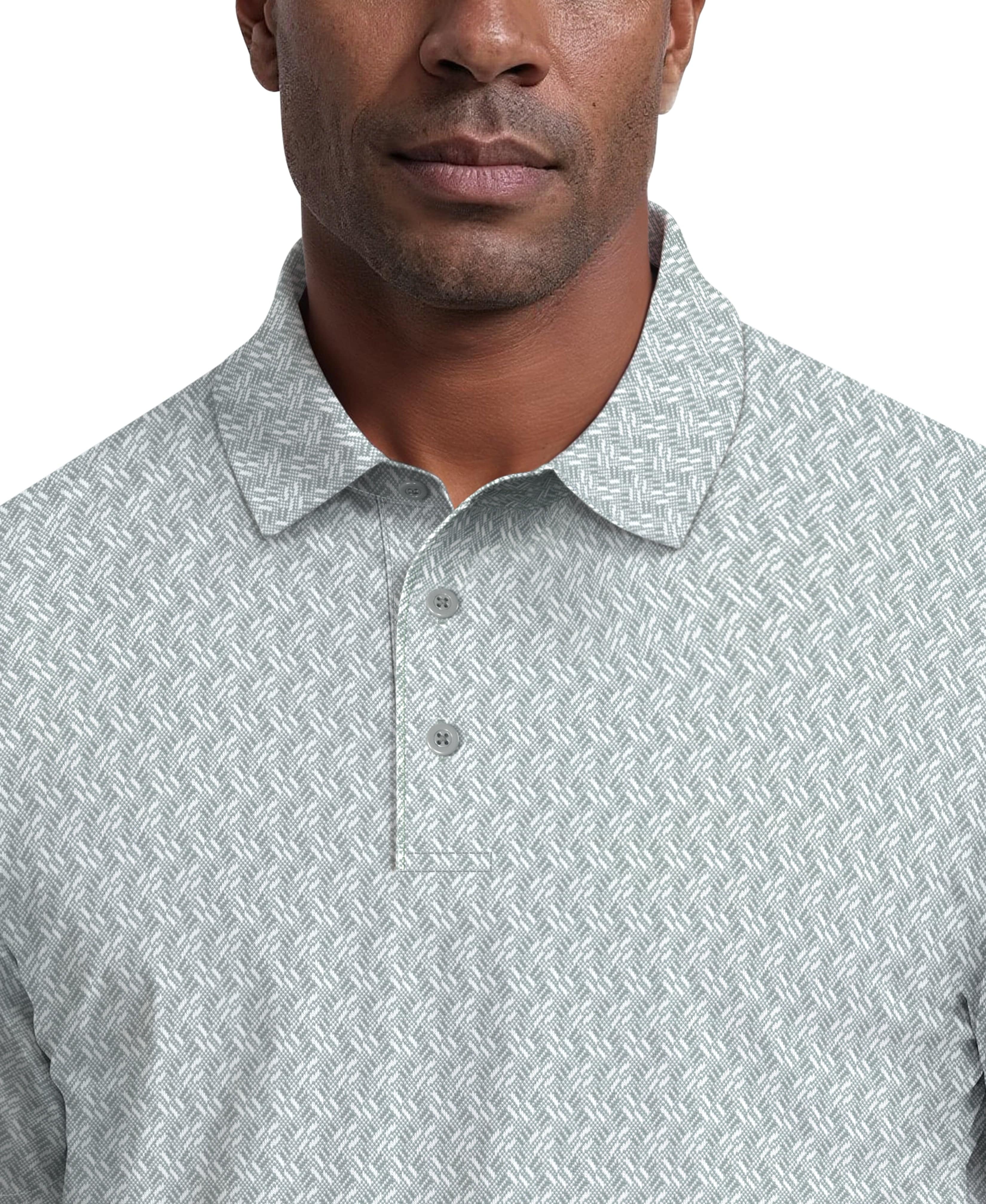 Men's All-Over Micro Jacquard Golf Polo – Golf Apparel Shop
