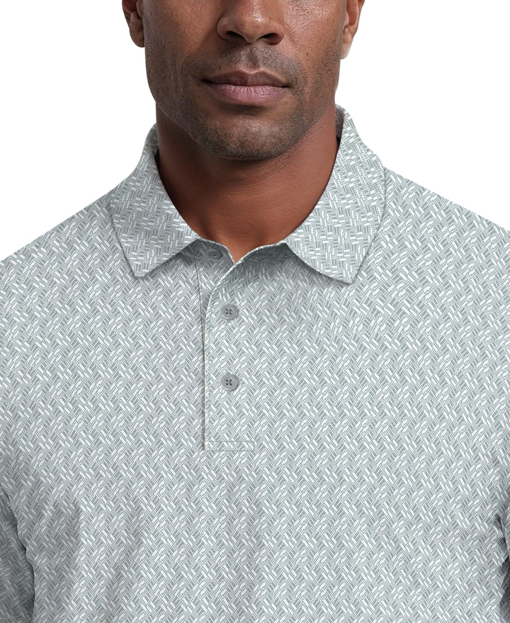 All-Over Micro Jacquard Golf Polo (Brittany Blue) 