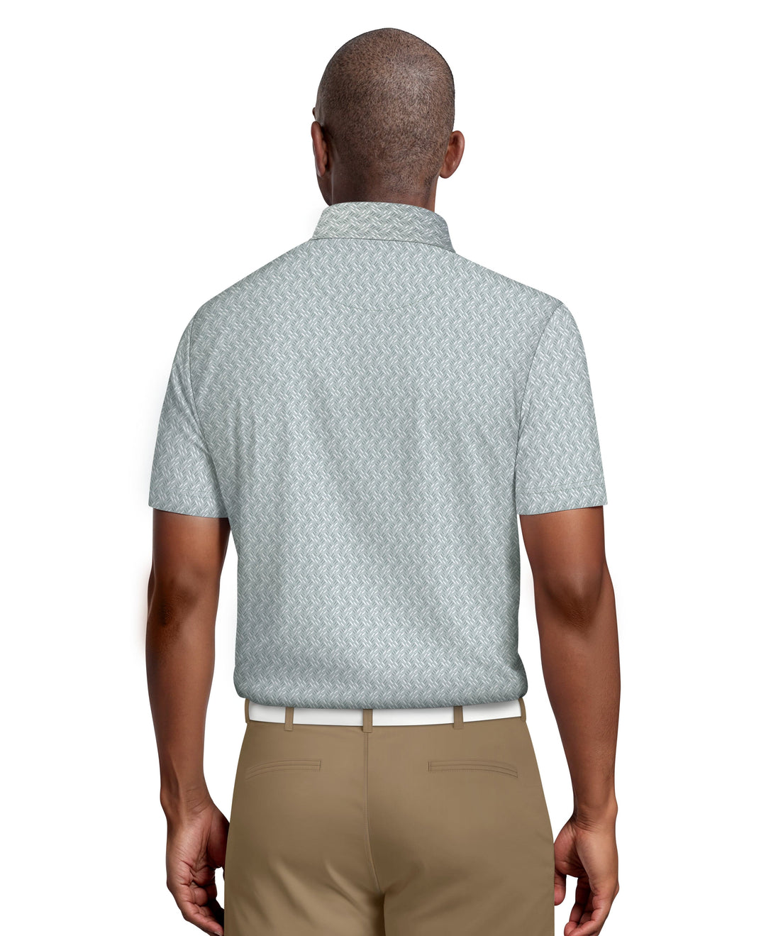 All-Over Micro Jacquard Golf Polo (Brittany Blue) 
