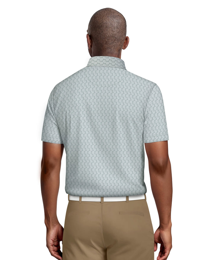 All-Over Micro Jacquard Golf Polo (Brittany Blue) 