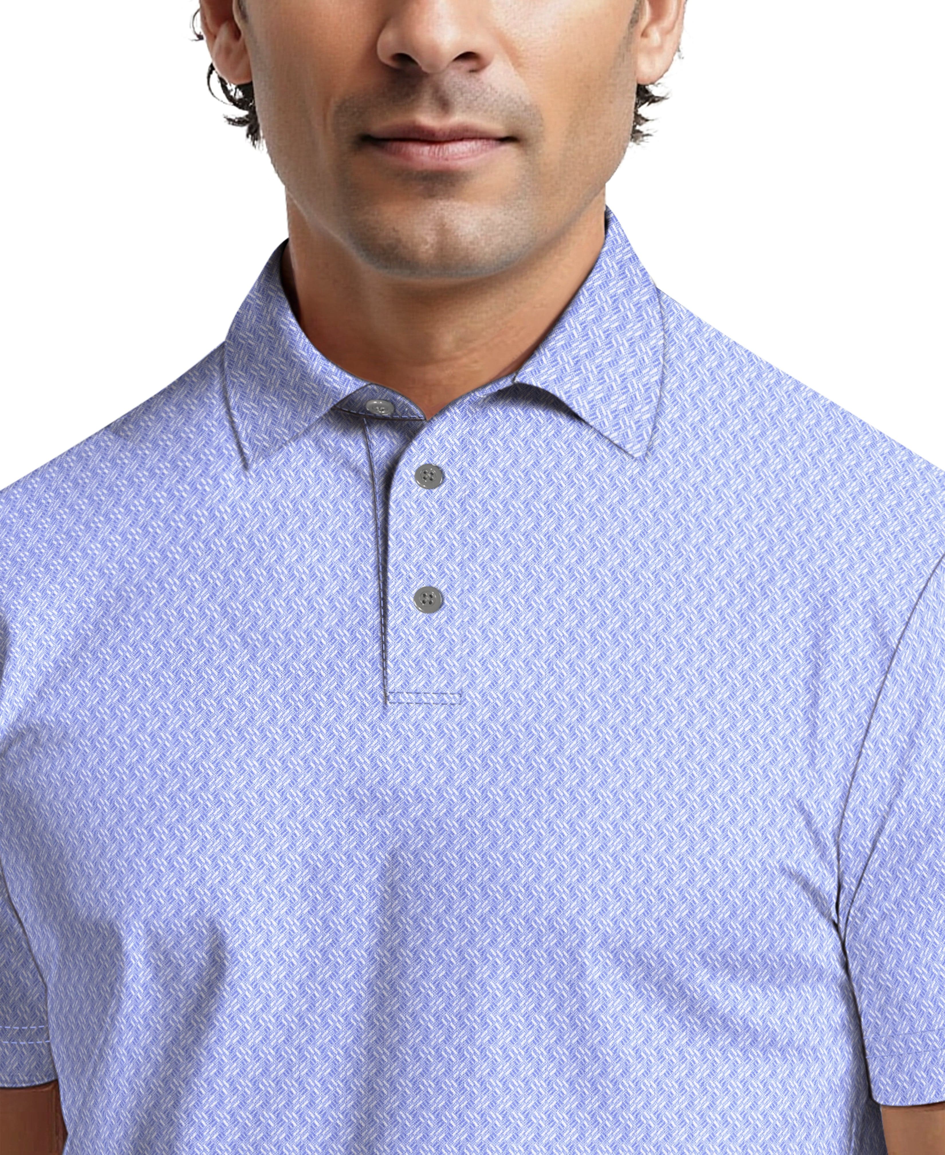 Men's All-Over Micro Jacquard Golf Polo – Golf Apparel Shop