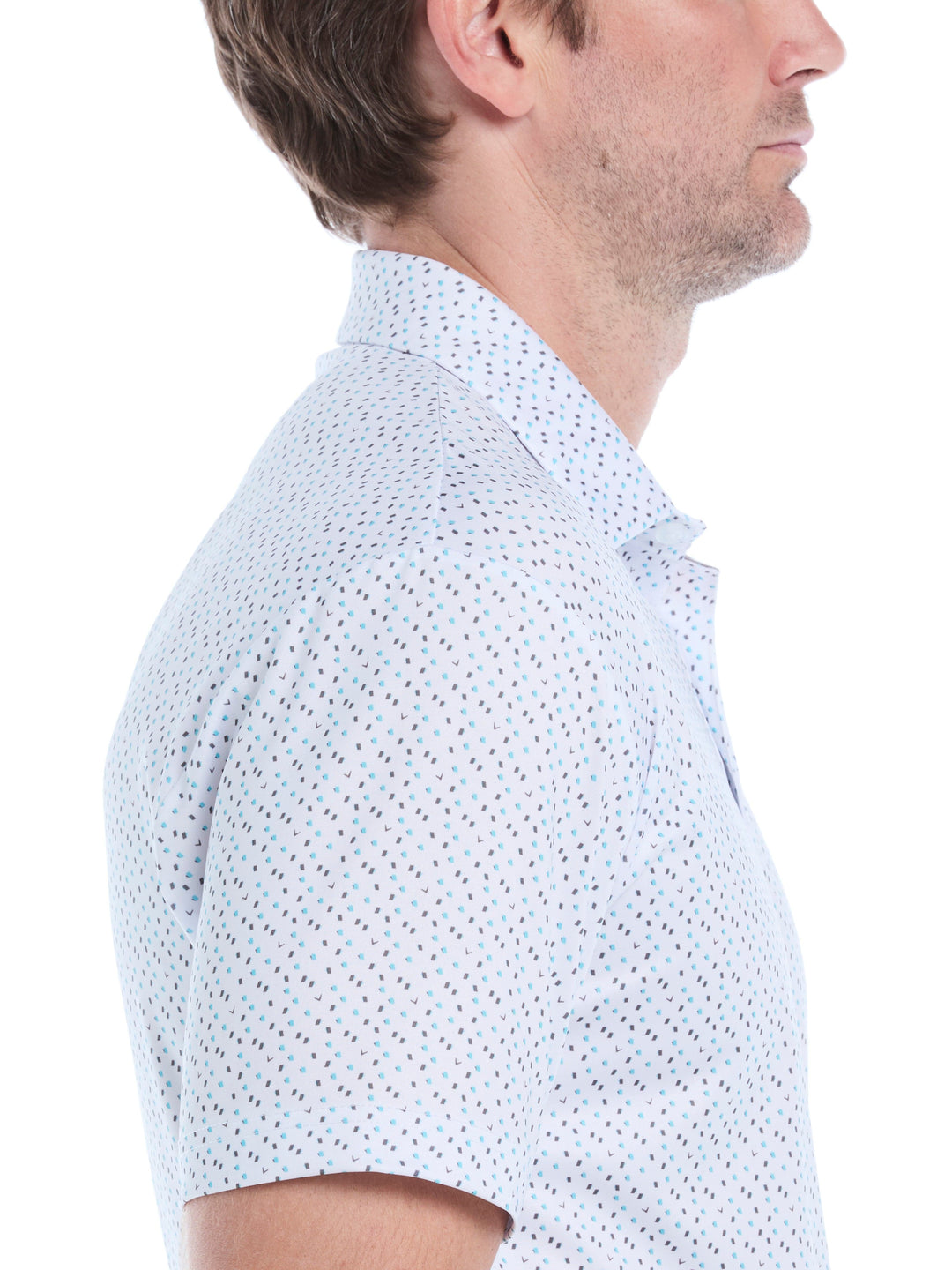 Men's All-Over Score Card Print Golf Polo