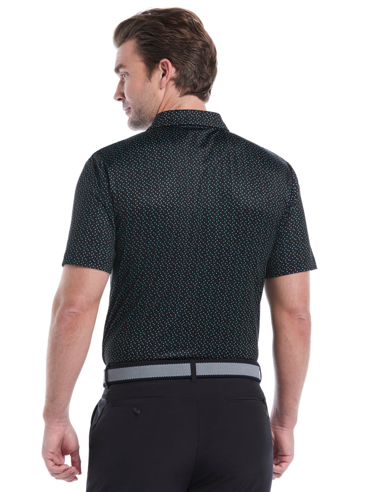 Men's All-Over Score Card Print Golf Polo