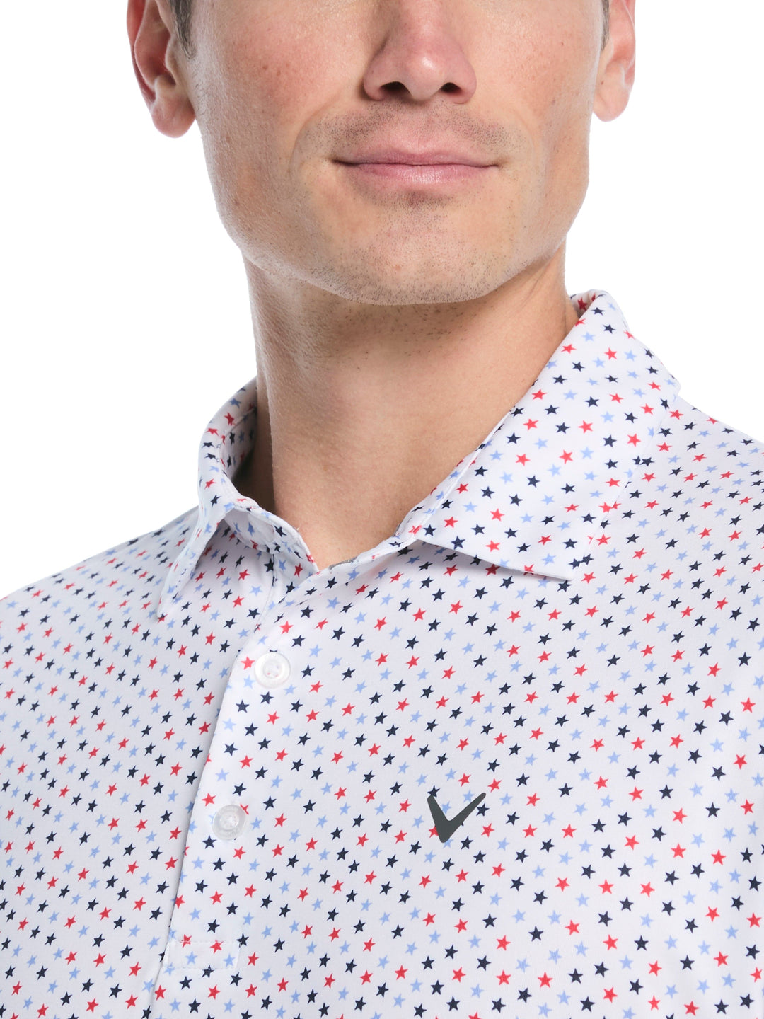 Men's All Over Stars Confetti Print Polo
