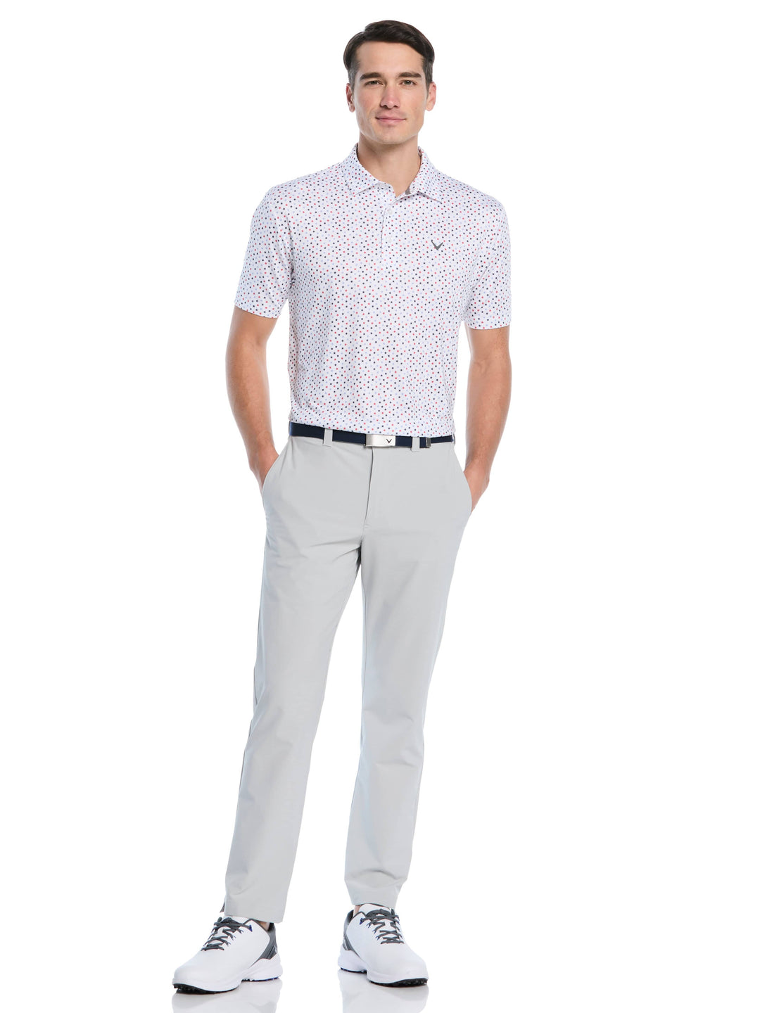 Men's All Over Stars Confetti Print Polo