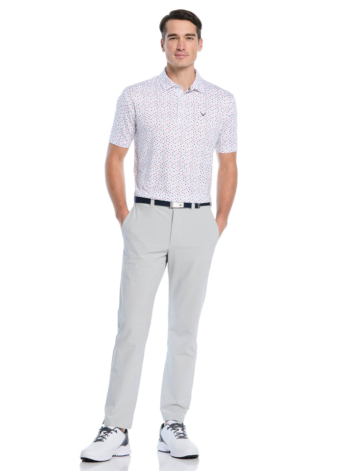 Men's All Over Stars Confetti Print Polo