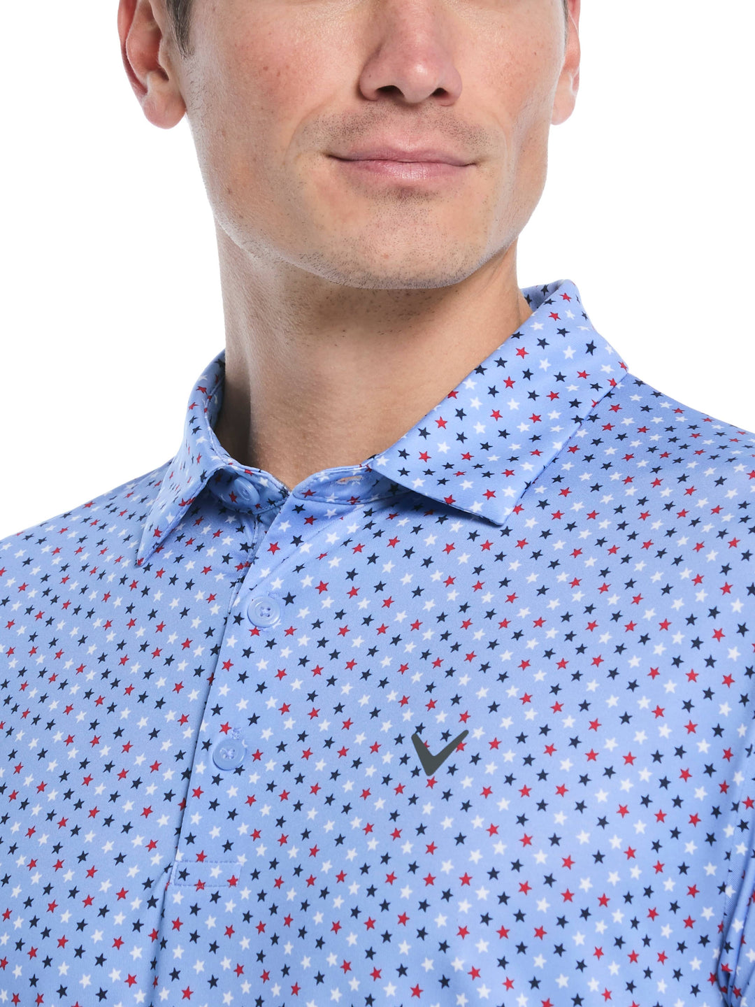 Men's All Over Stars Confetti Print Polo