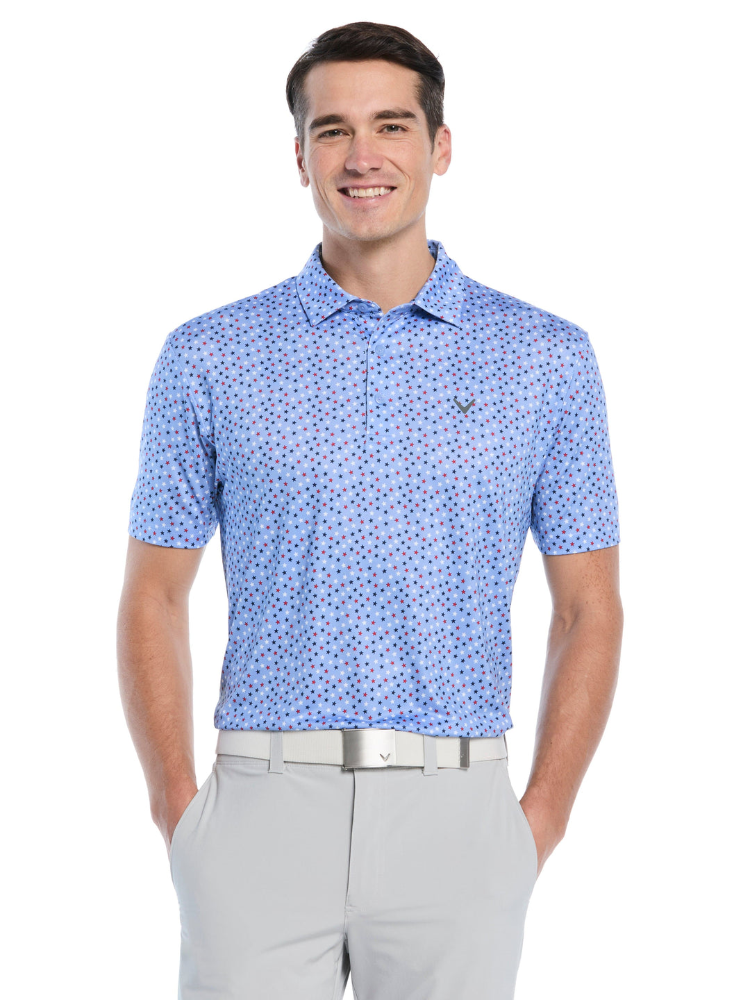 Men's All Over Stars Confetti Print Polo