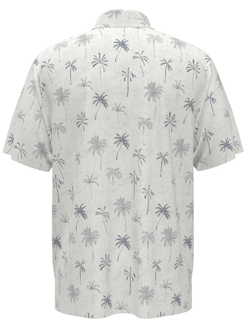 Men's All Over Texture Palm Trees Polo