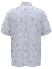 Men's All Over Texture Palm Trees Polo
