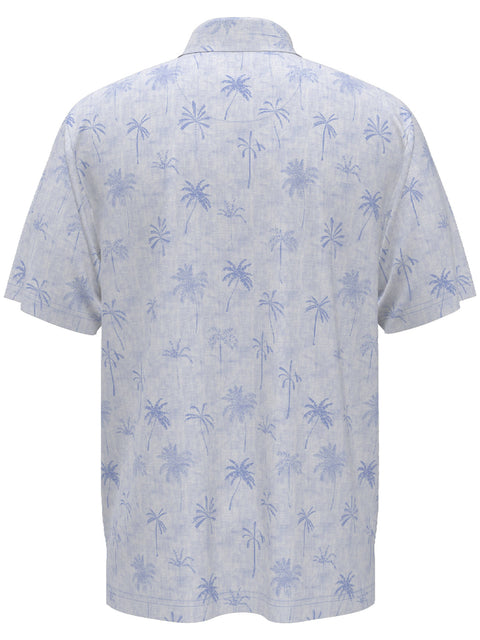 Men's All Over Texture Palm Trees Polo