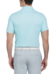 Allover Pete Print Short Sleeve Golf Polo Shirt (Tanager Turquoise) 