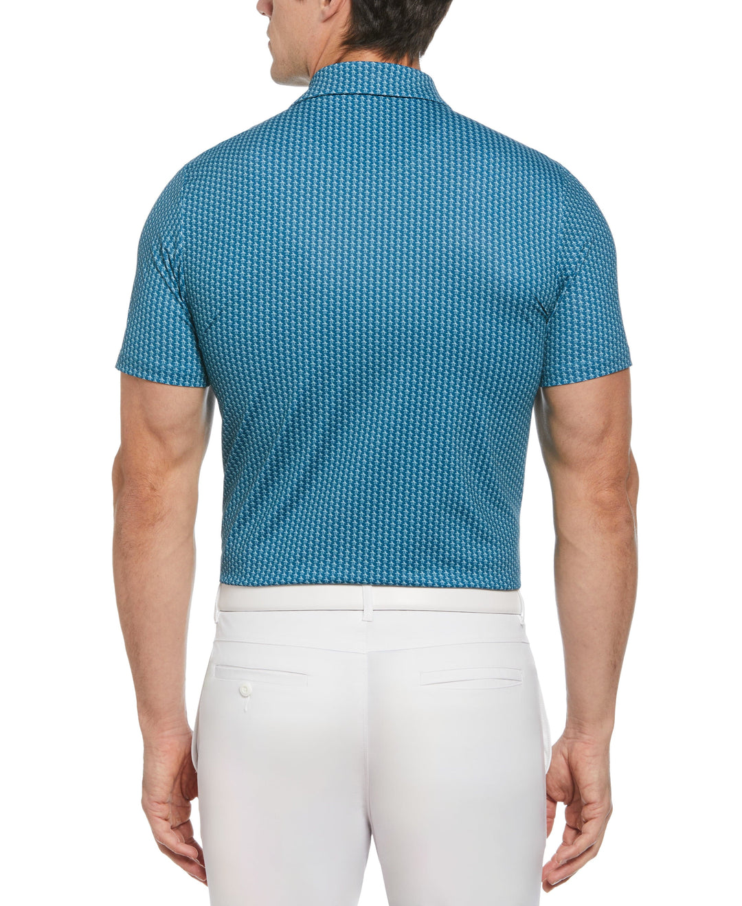 Allover Pete Print Short Sleeve Golf Polo Shirt (Corsair) 