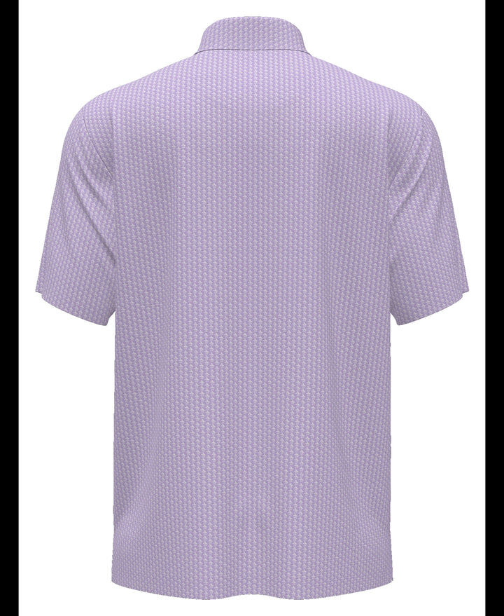 Allover Pete Print Short Sleeve Golf Polo Shirt (Lavender) 