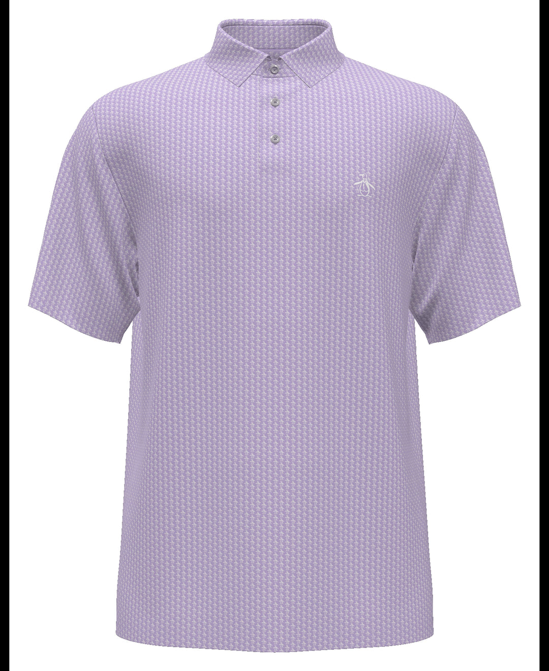 Allover Pete Print Short Sleeve Golf Polo Shirt (Lavender) 