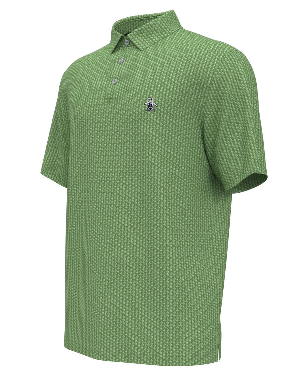 Allover Pete Print Short Sleeve Golf Polo Shirt (Jade Green) 