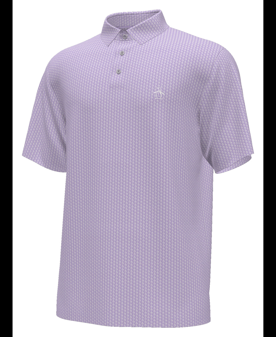 Allover Pete Print Short Sleeve Golf Polo Shirt (Lavender) 