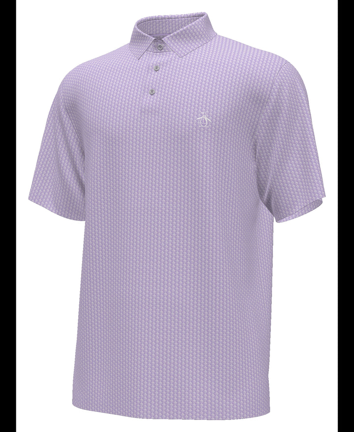 Allover Pete Print Short Sleeve Golf Polo Shirt (Lavender) 