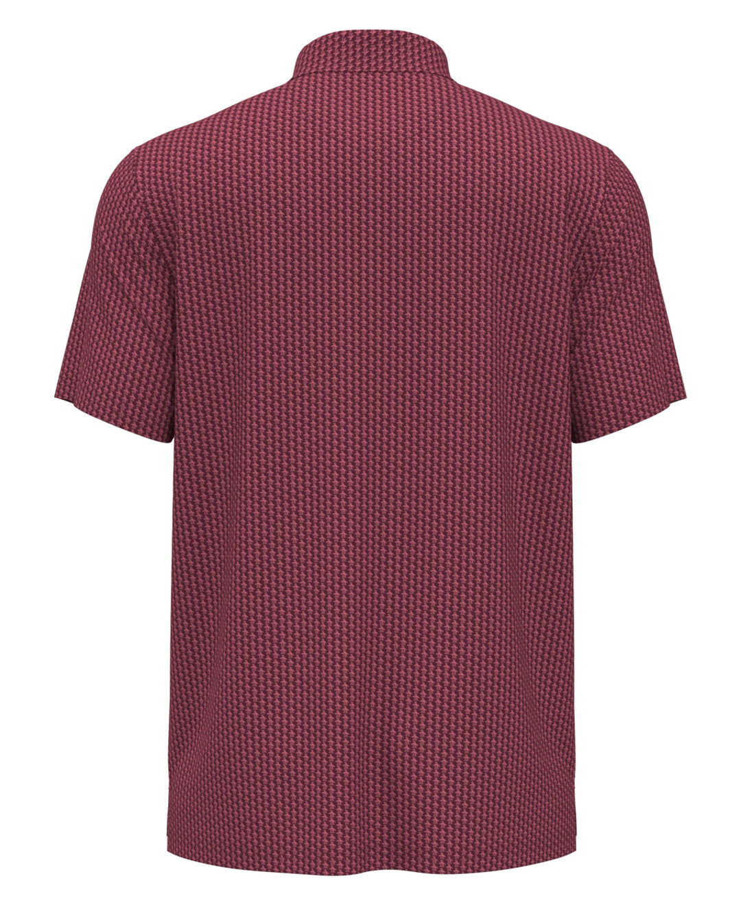 Allover Pete Print Short Sleeve Golf Polo Shirt (Cordovan) 