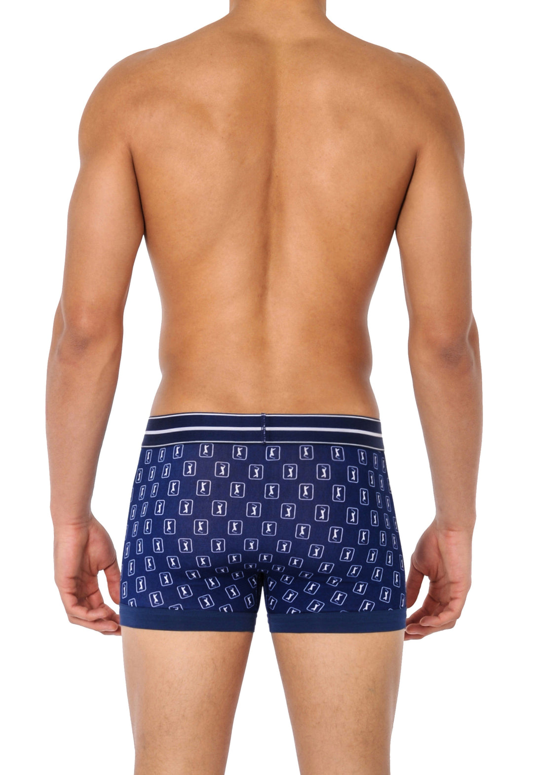 Allover Printed Boxer Brief Underwear (Navy) 