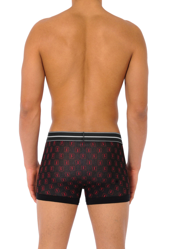 Allover Printed Boxer Brief Underwear (Caviar) 