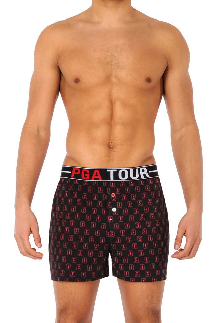 Allover Printed Loose Boxer Underwear (Caviar) 