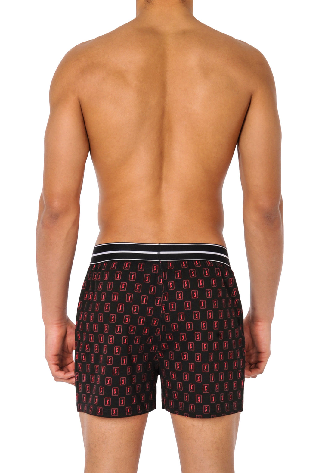 Allover Printed Loose Boxer Underwear (Caviar) 