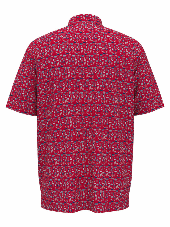 Men's Americana Print Golf Polo