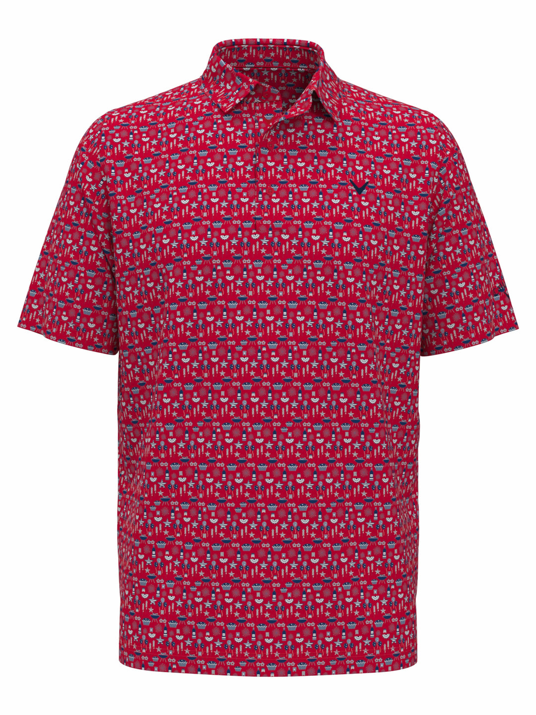 Men's Americana Print Golf Polo