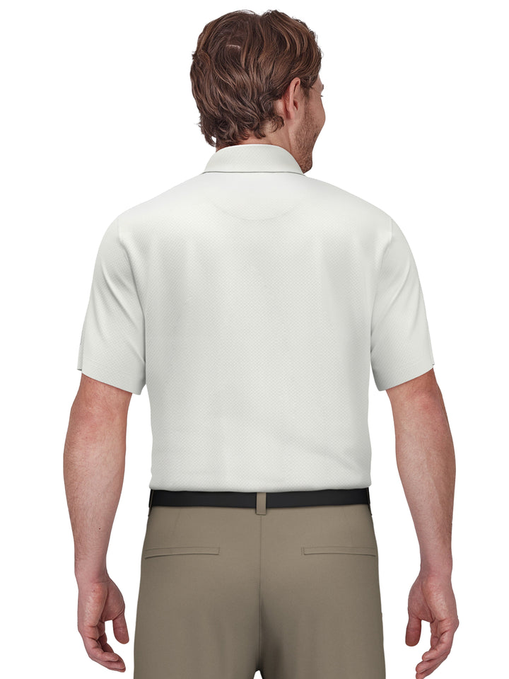 Argyle Print Golf Polo (Bright White) 